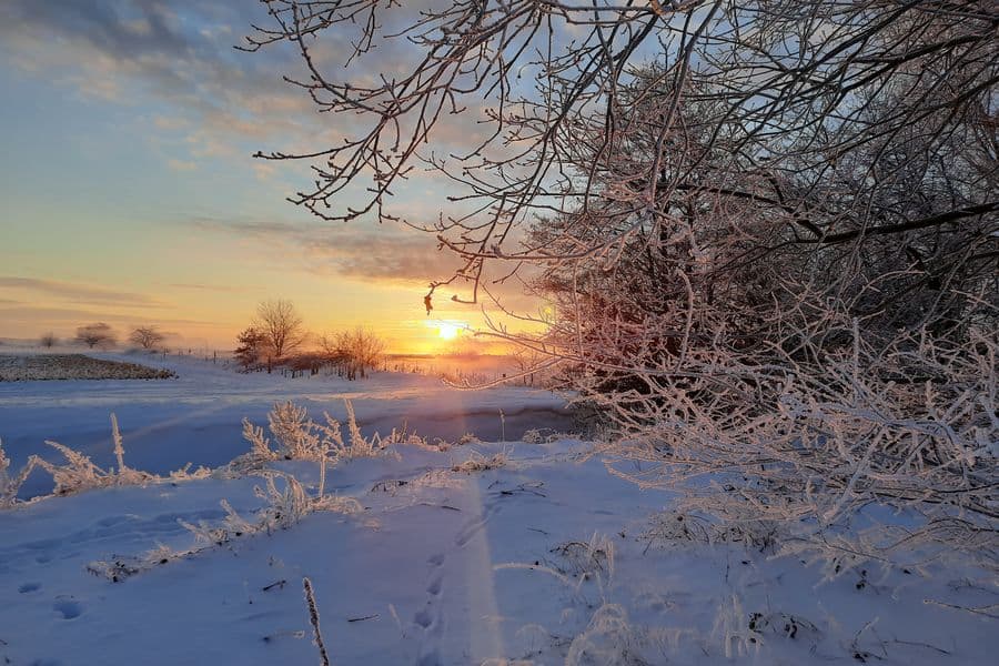 Herrliche Winterlandschaft bei Wietze an der Aller