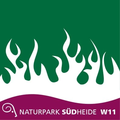 Piktogramm zu den Spuren des großen Waldbrandes