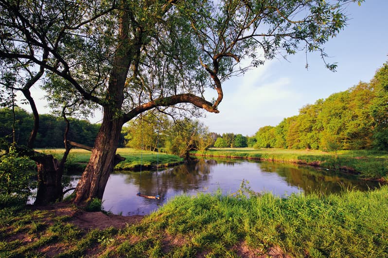 Die Ilmenau in Lüneburg beim Wilschenbruch