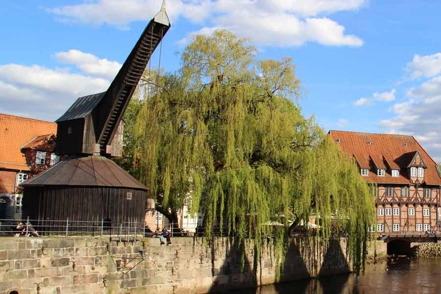 Sehenswürdigkeiten Lüneburg. Der Alte Kran im Hafen