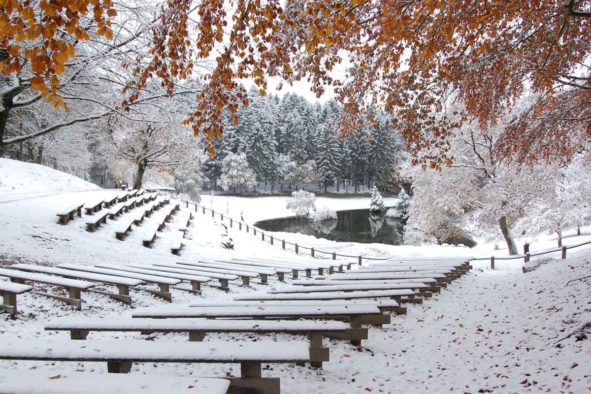 Wildpark Schwarze Berge Winterlandschaft