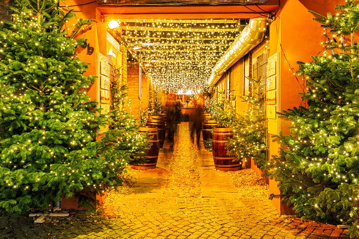 Weihnachtlicher Hinterhof in Lüneburg