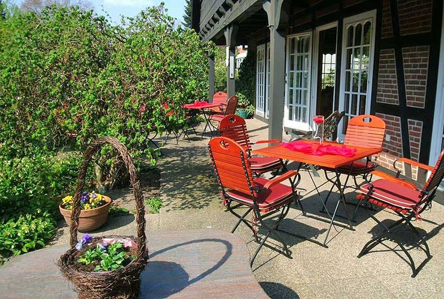 Terrasse der Pension zum Heidewanderer Bad Bevensen