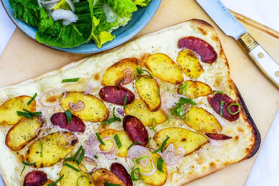 Flammkuchen mit Heidekartoffeln