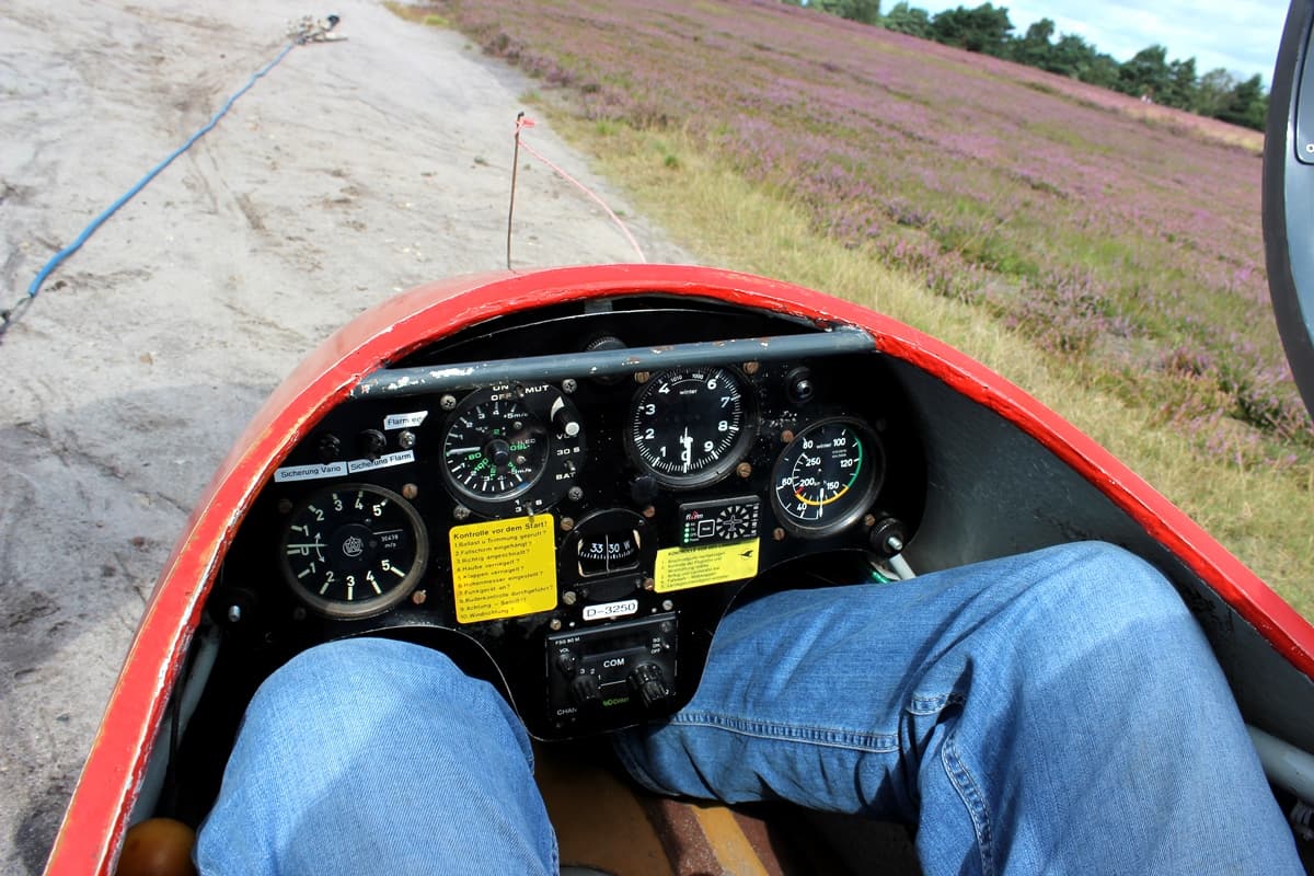 Cockpit Segelflugzeug