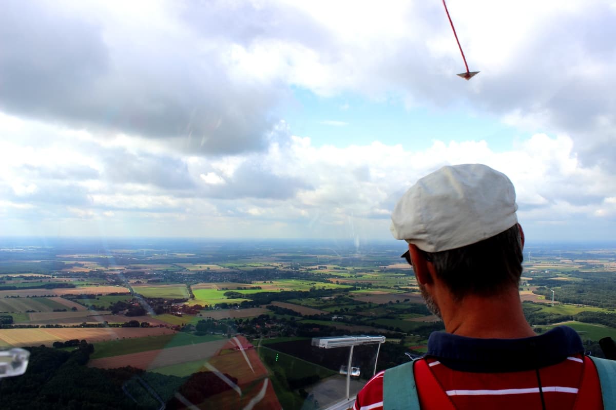 freier Blick aus dem Cockpit