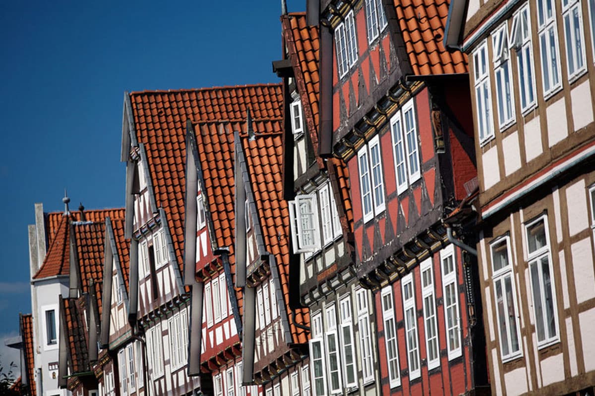tolle fachwerk häuser in der stadt celle