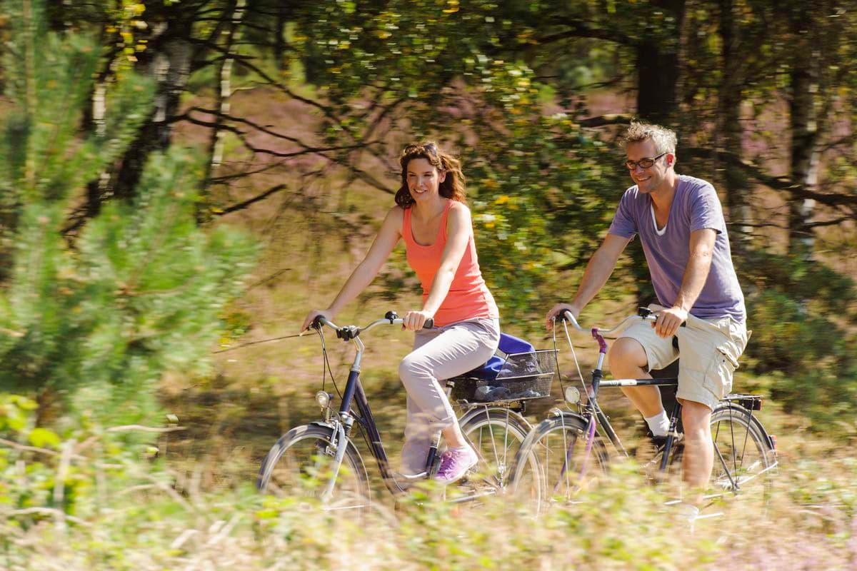 Radfahrer in der Oberoher Heide