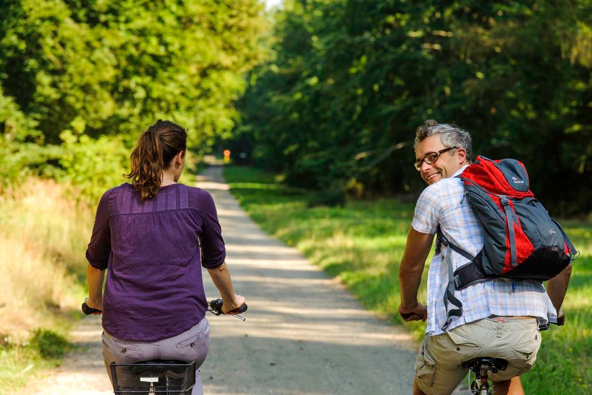 Radfahrer im Lüßwald