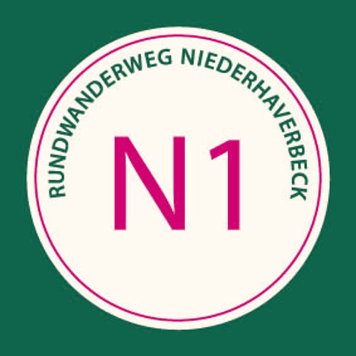 Beschilderung des Wanderweges N1