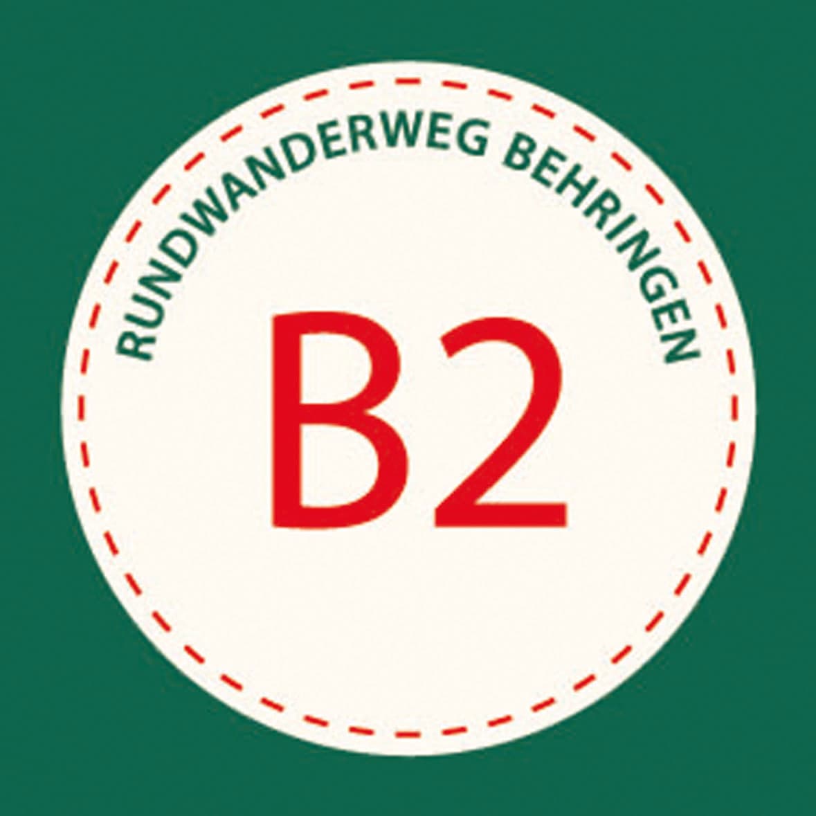 Die Wandertour Heideweite ist mit B2 ausgeschildert