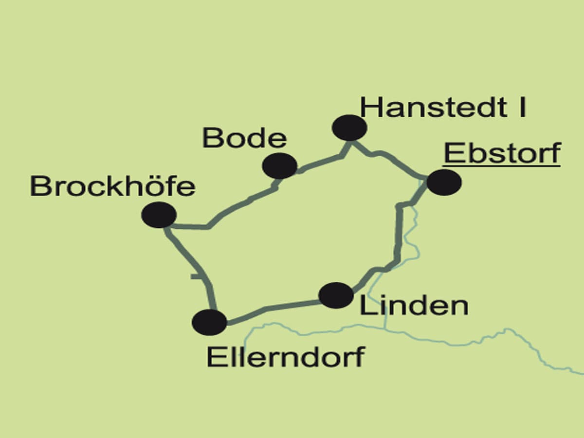 Tourenkarte Radtour Ellerndorfer Heide Tour in der ADFC-RadReiseRegion Uelzen