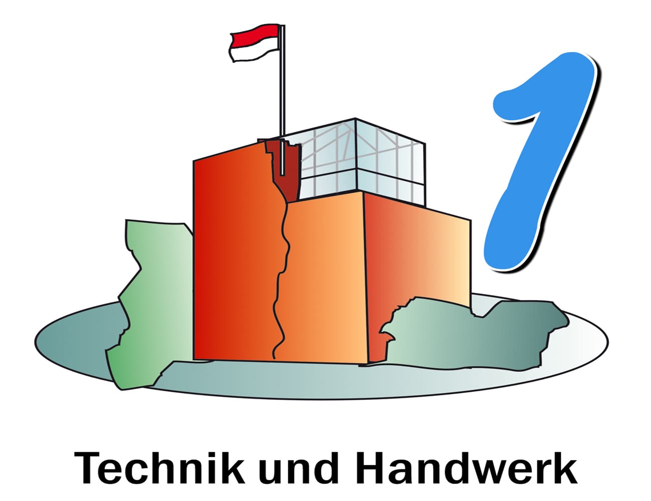 Ausschilderung der Radtour Technik und Handwerk