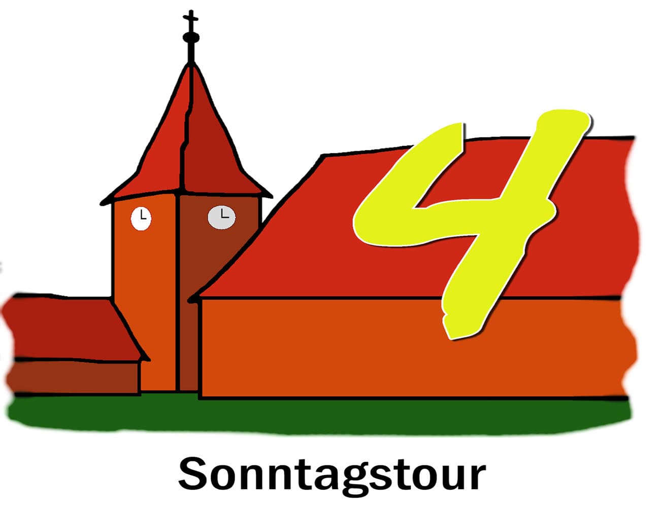 Ausschilderung der Radtour Sonntagstour 