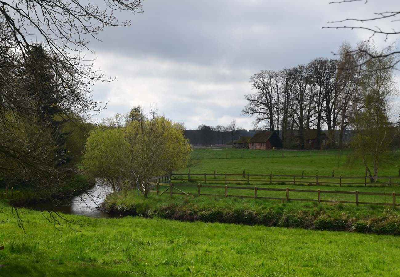 Heidefluss Gerdau beim Heidedorf Bohlsen in der Lüneburger Heide
