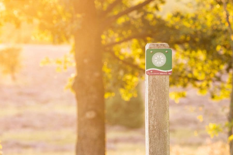 Wegweiser am Naturerlebnispfad Südheide