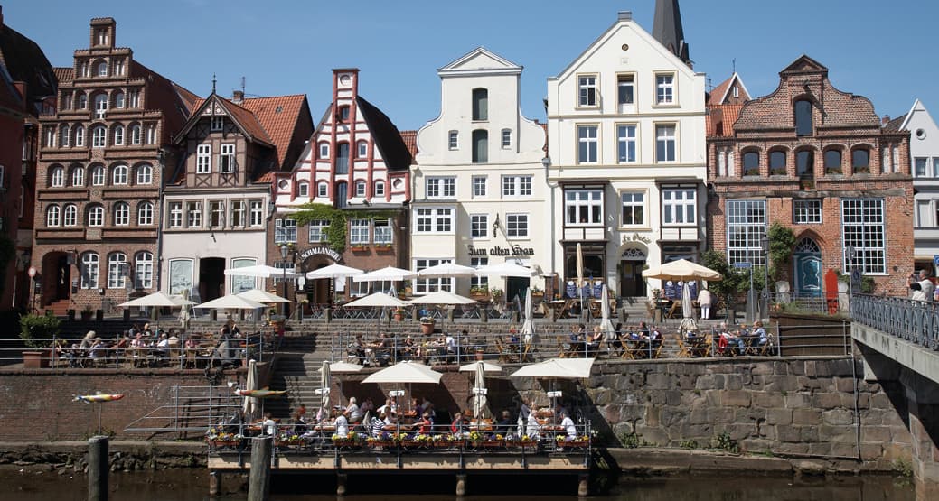 Der Stintmarkt in Lüneburg liegt am Hafen