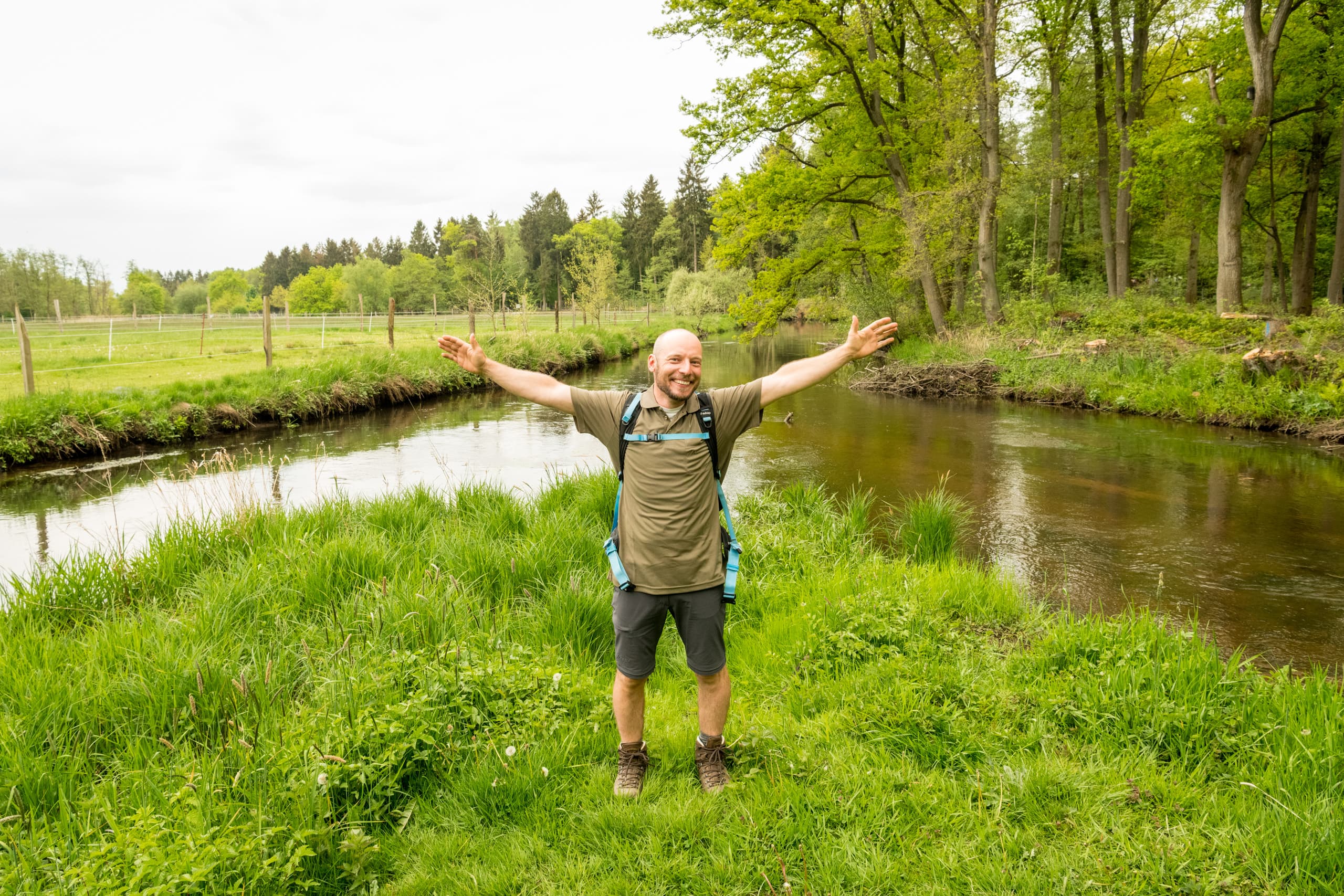 Zusammenfluss von Örtze und Wietze am Heidschnuckenweg