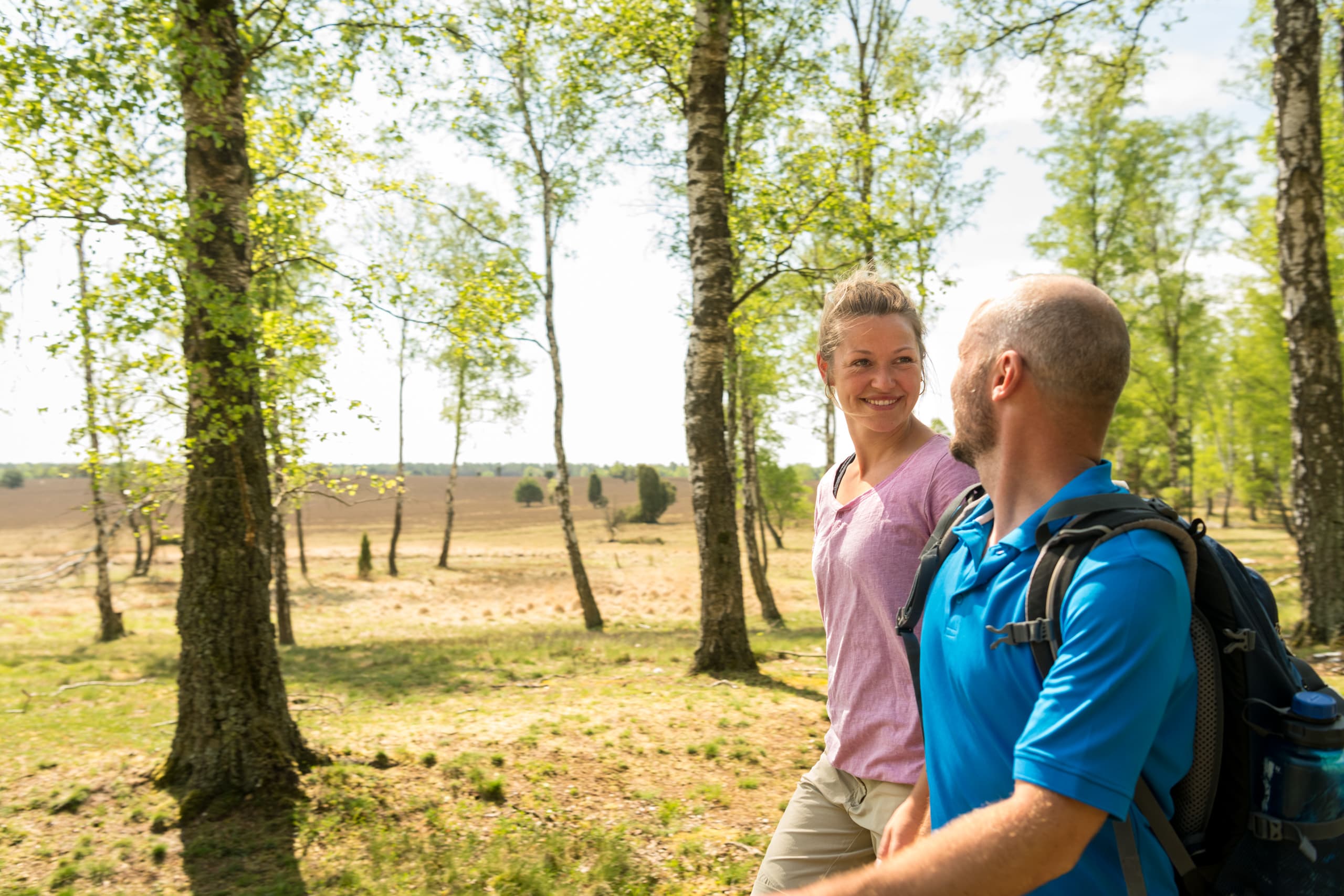 Wanderer in der Oberoher Heide