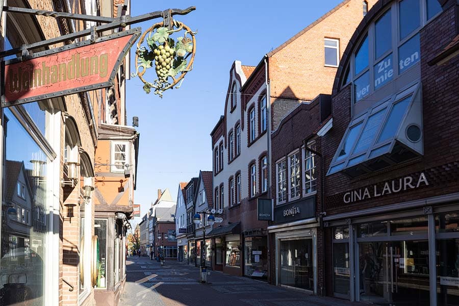 Innenstadt an der Ratsweinhandlung in Uelzen