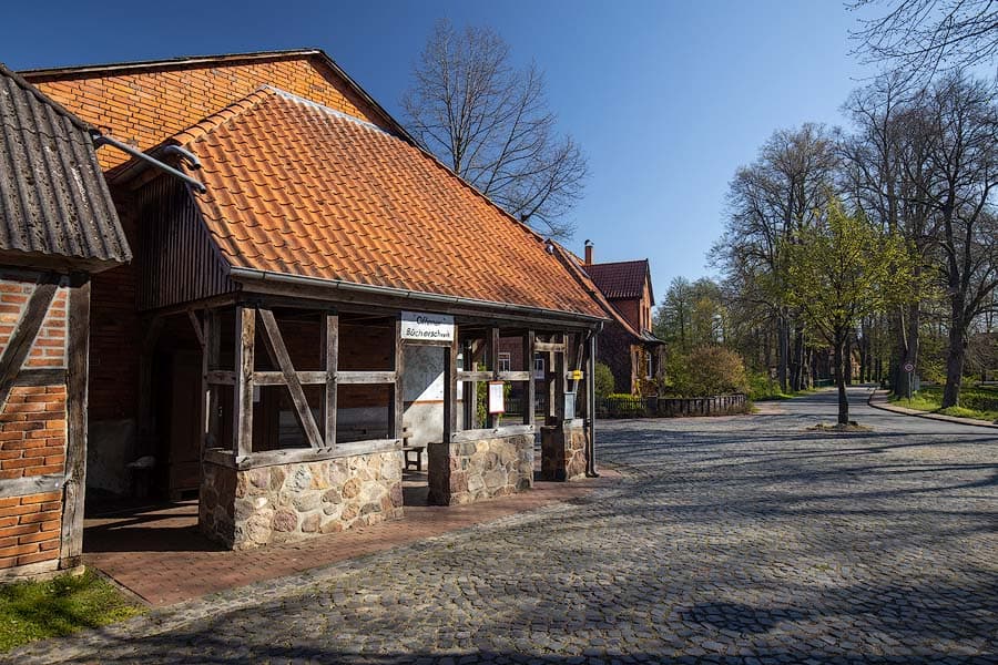 Der Infostand im Dorfzentrum Bohlsen