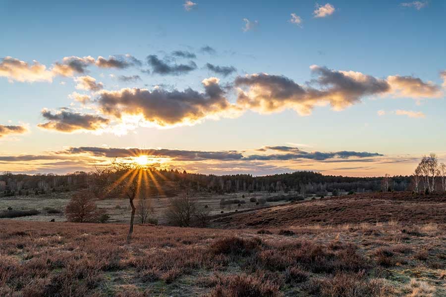 Sonnenuntergang über dem Wümmeberg