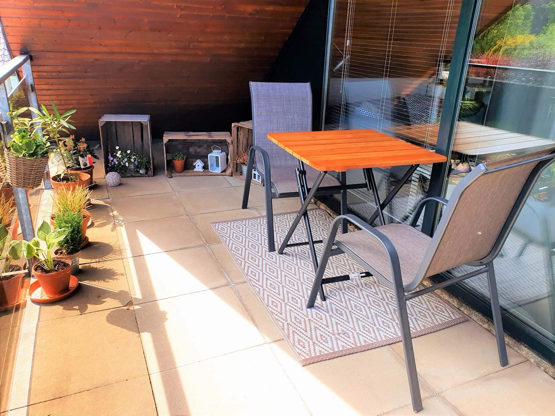 Balkon des Appartements Seeve im Ferienquartier Hamburg im Seevetal