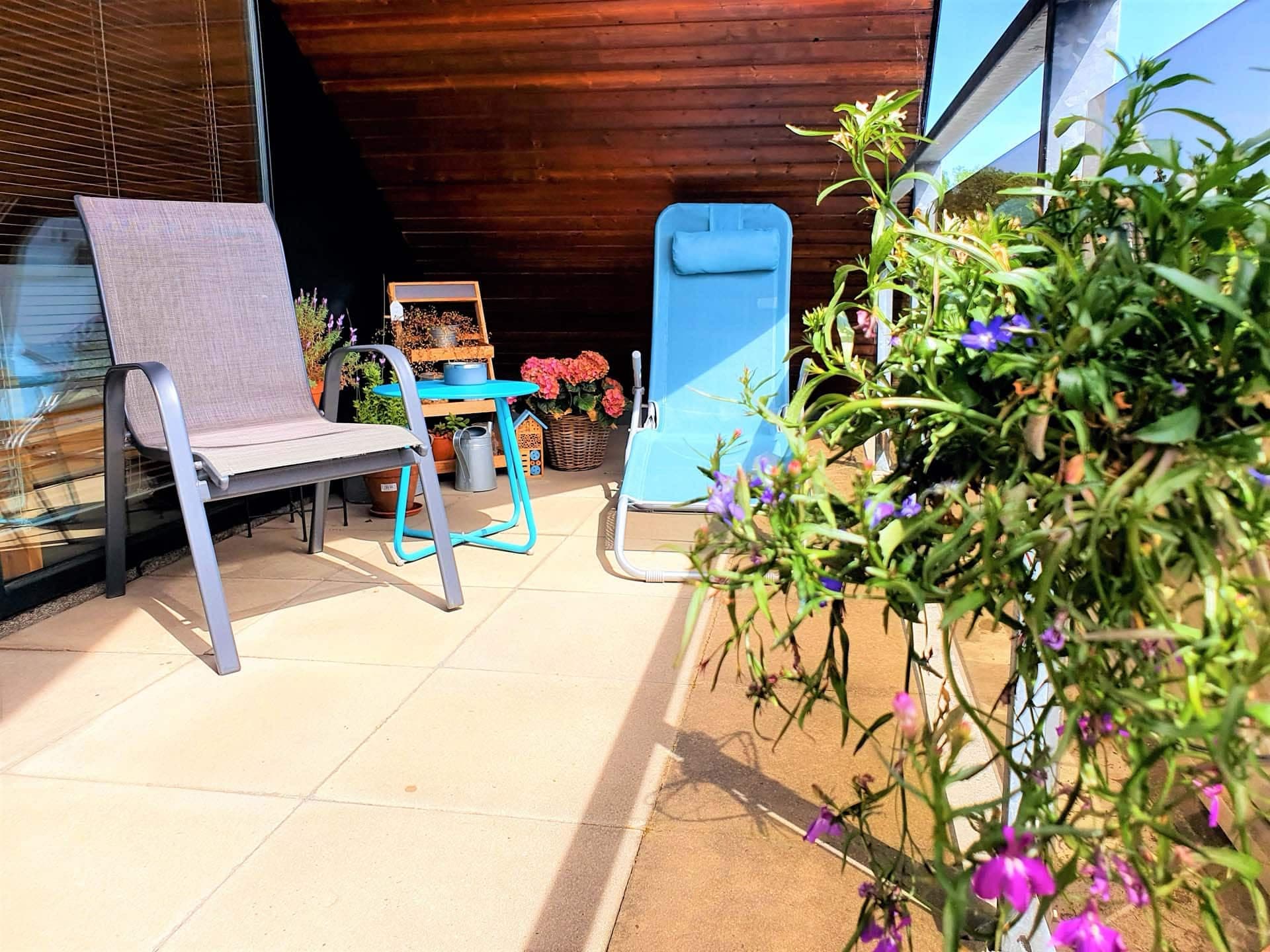 Balkon des Appartements Seeve im Ferienquartier Hamburg im Seevetal