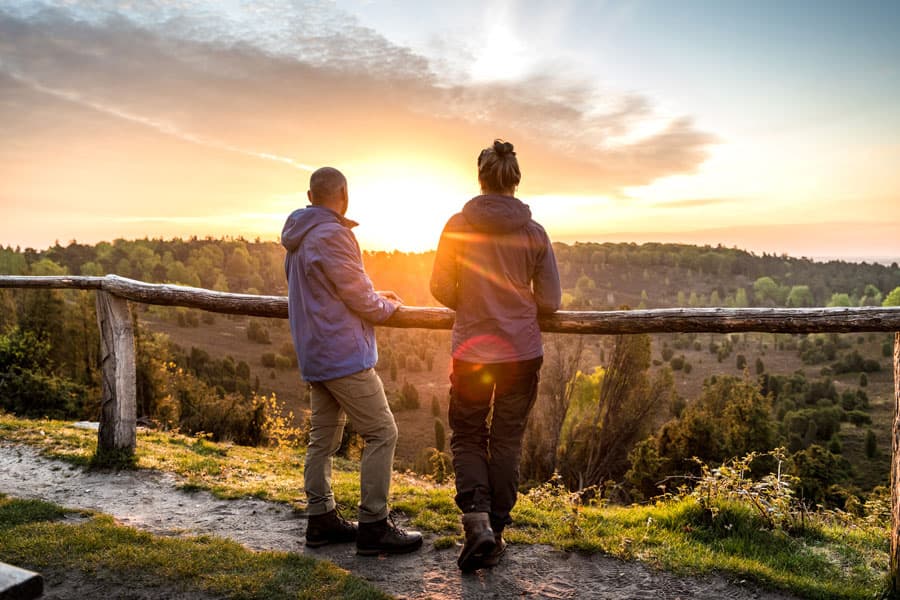 Sonnenuntergang, Totengrund, Wanderer