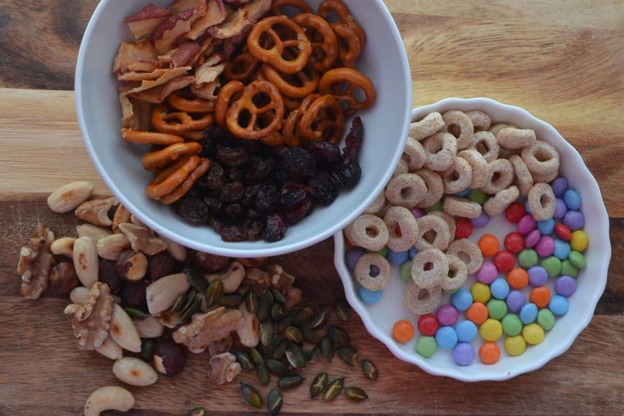 Zutaten für den Trail Mix