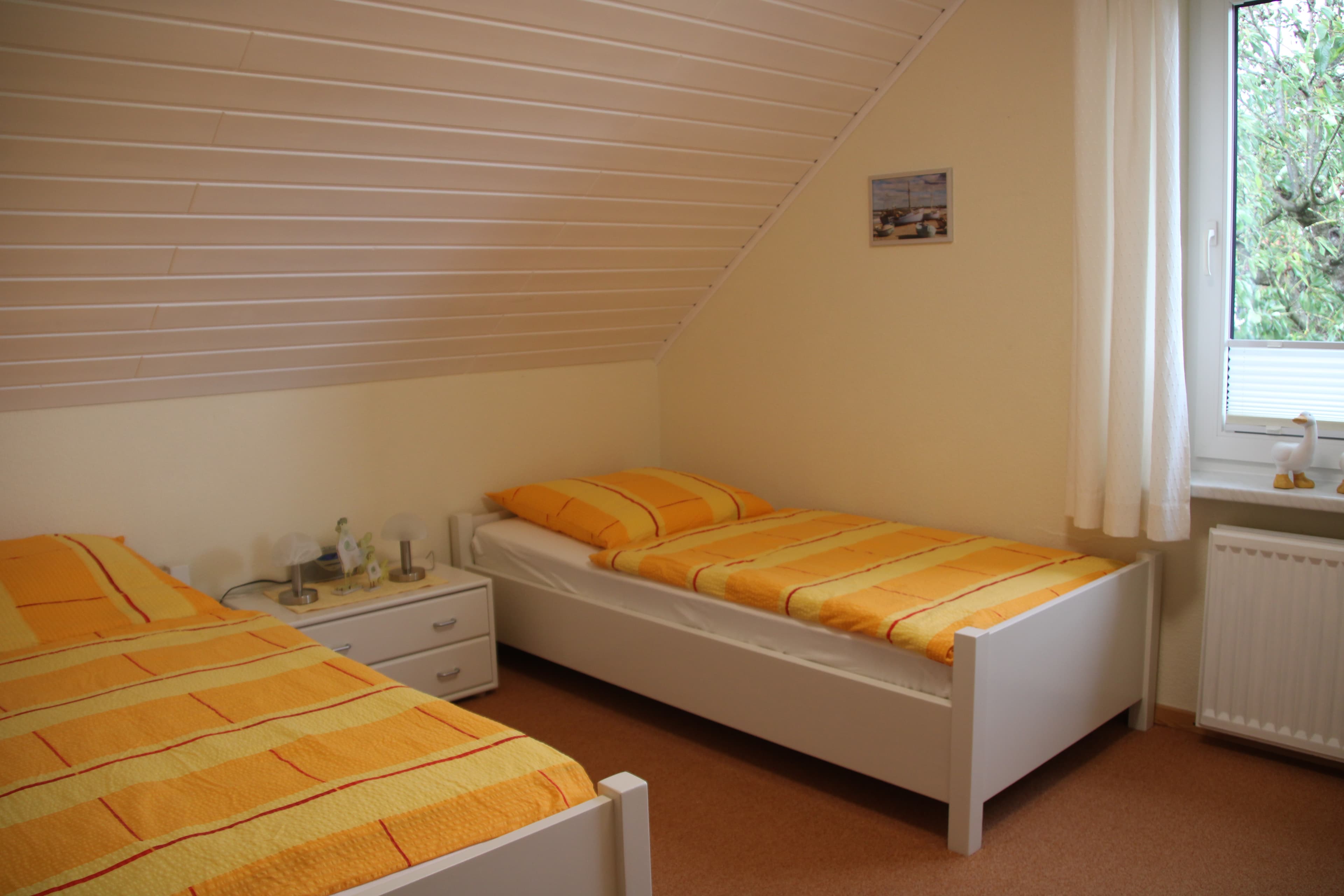 Schlafzimmer in der Ferienwohnung Katzan in Ebstorf