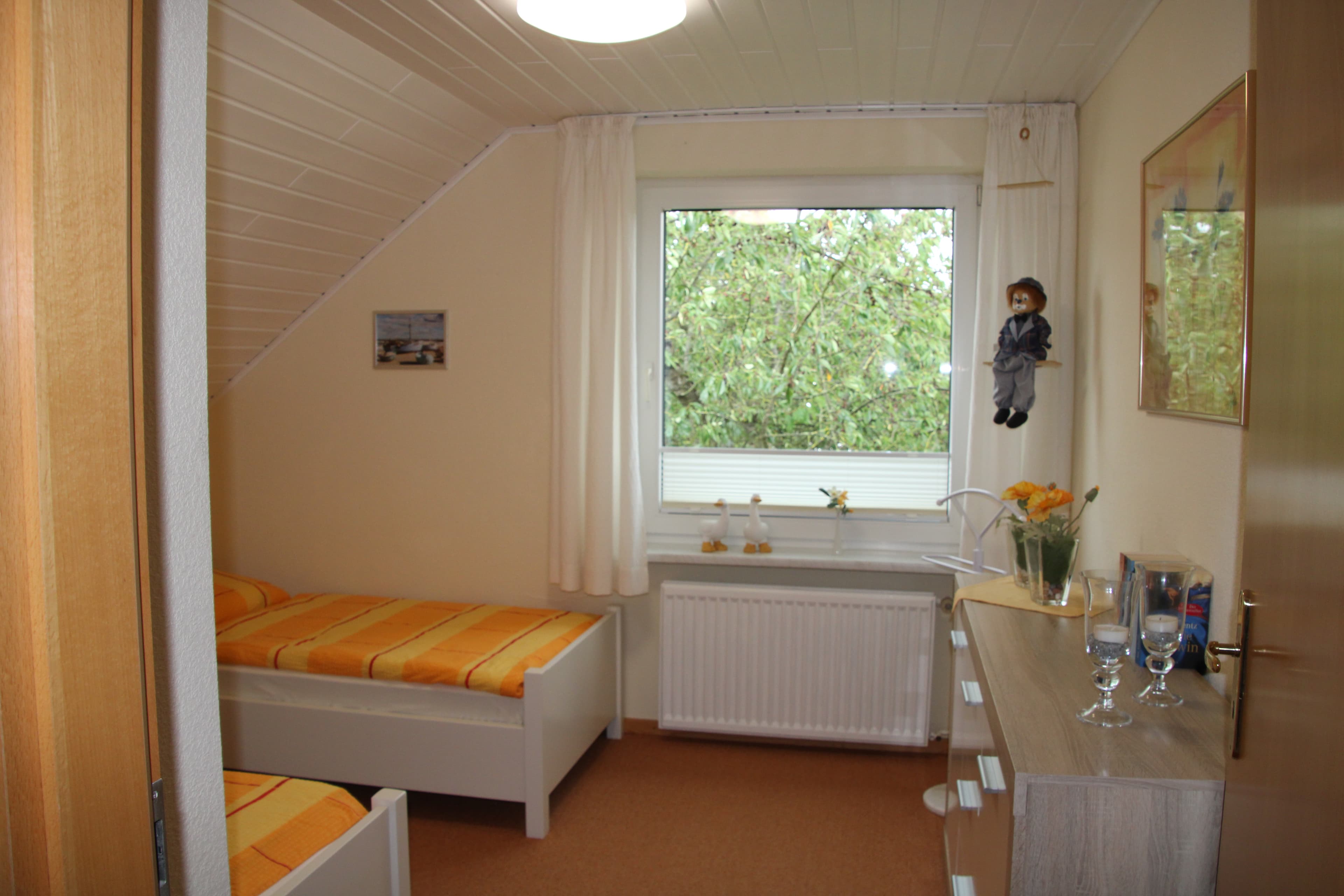 Schlafzimmer in der Ferienwohnung Katzan in Ebstorf