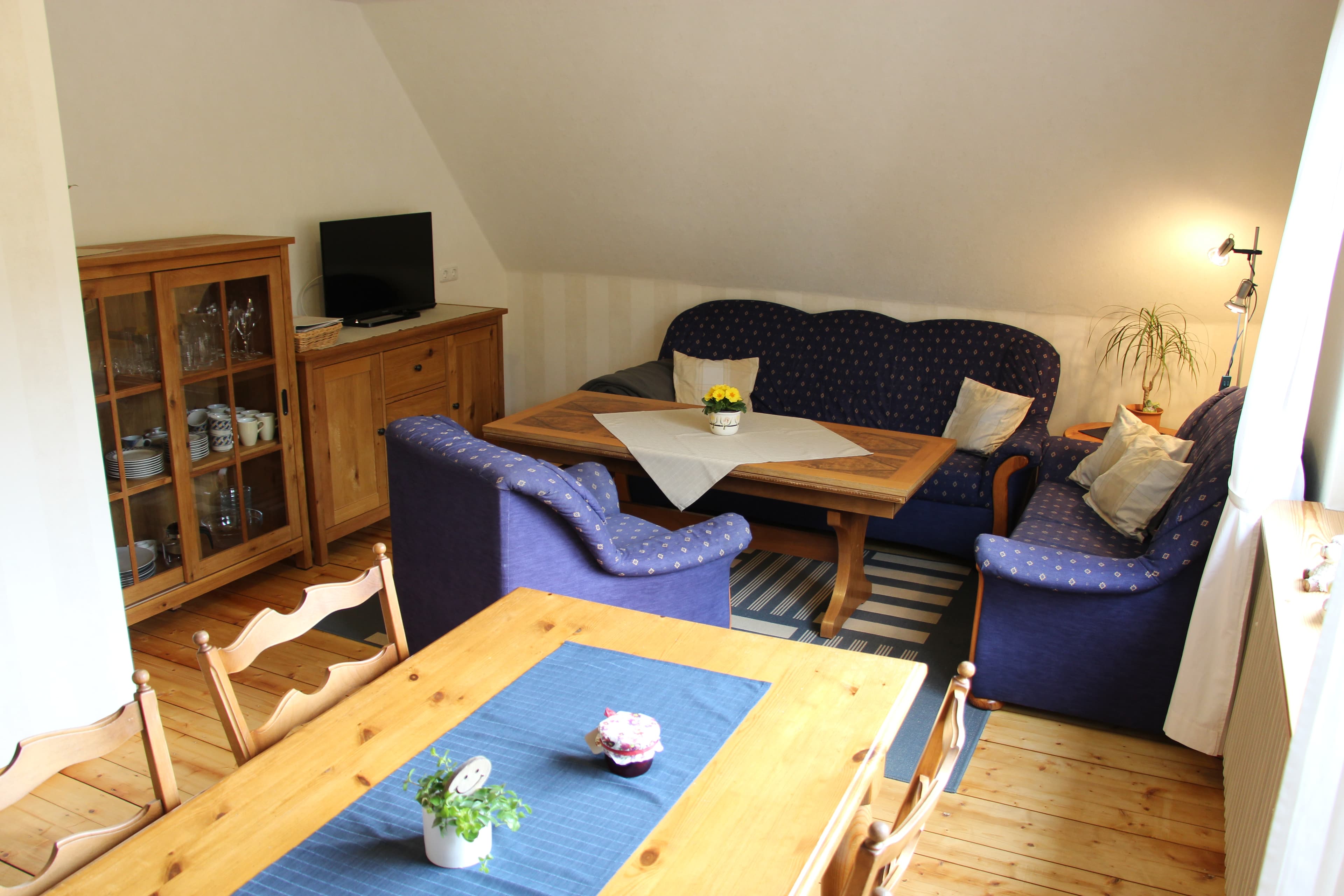 Wohnzimmer in der Ferienwohnung Narjes in Bispingen