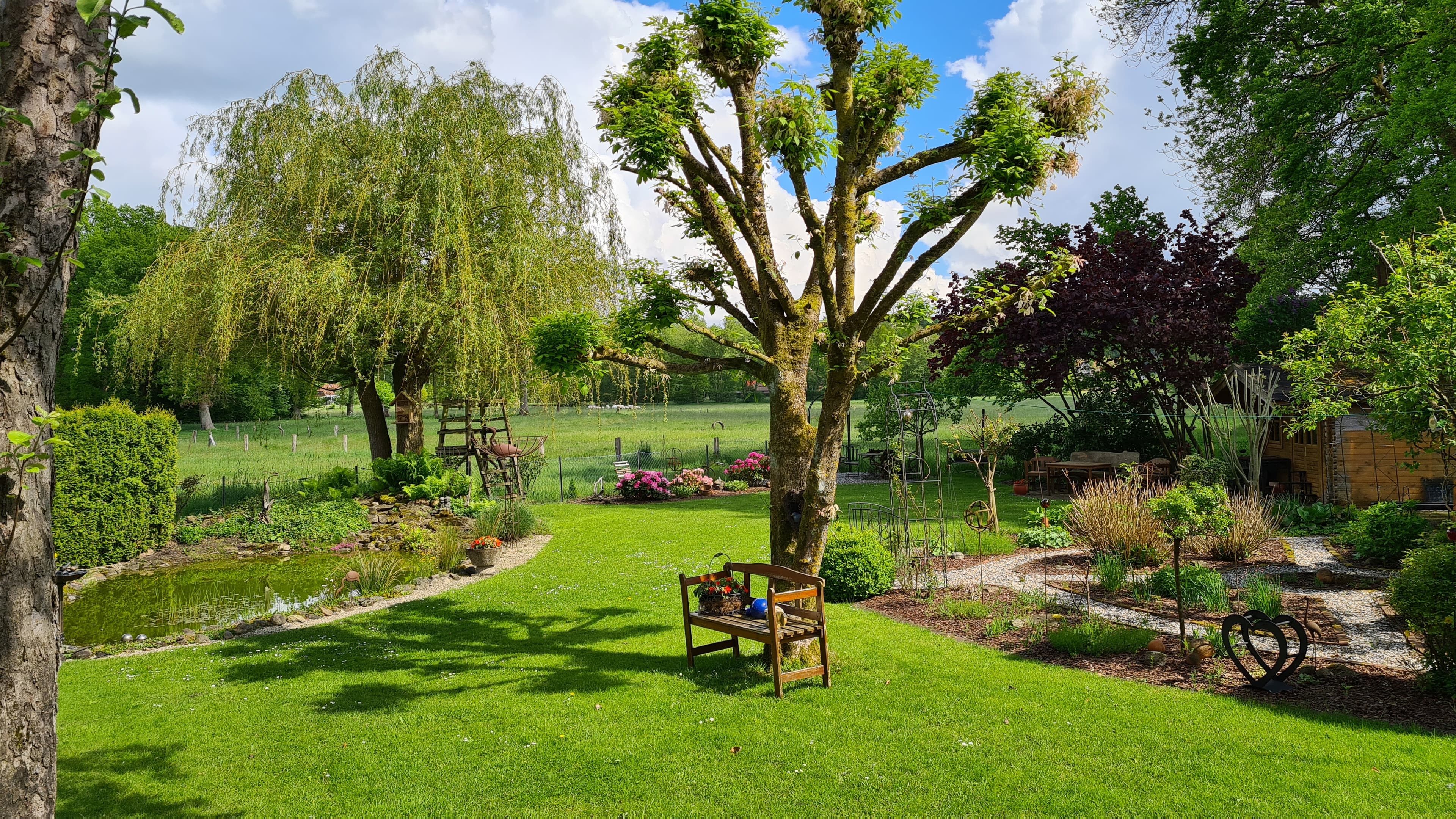 Garten der Ferienwohnung Lünzmann in Walsrode