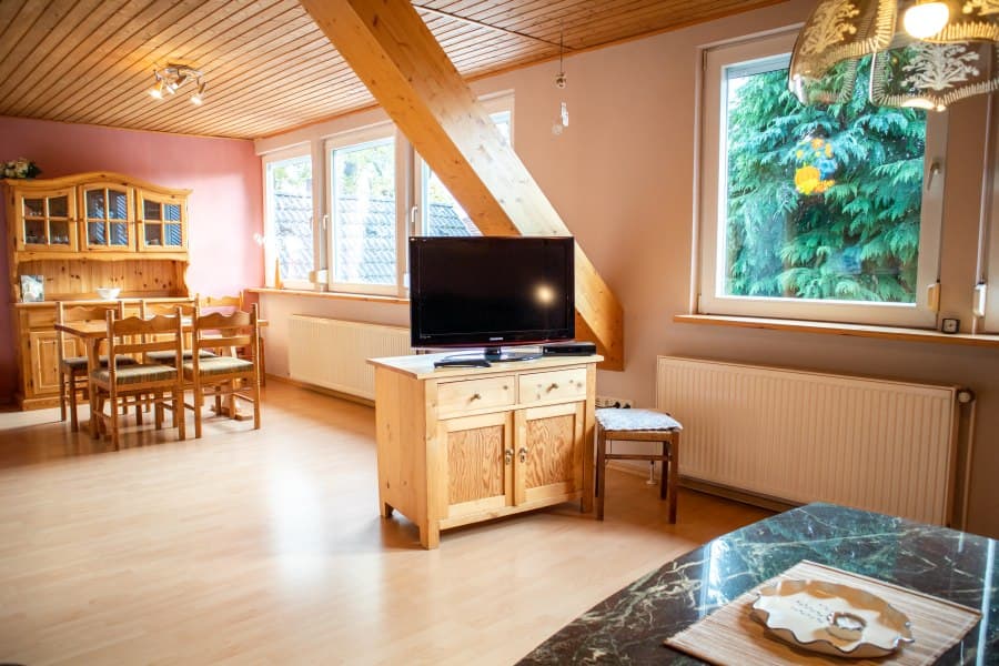 Wohnzimmer Ferienwohnung OG Hof Marwedel