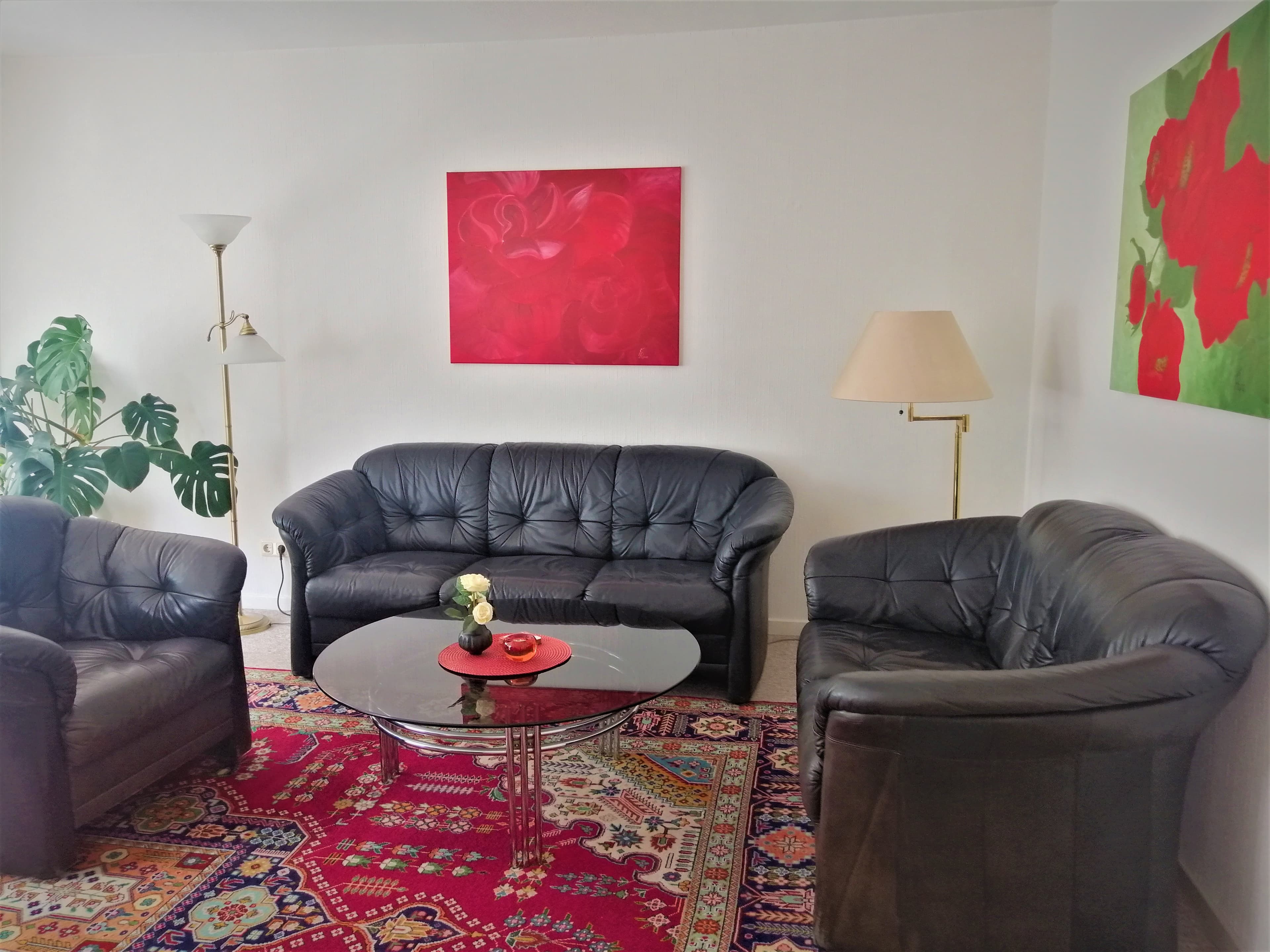 Ansicht Sitzgruppe Wohnzimmer in der Ferienwohnung Pape in Lüneburg