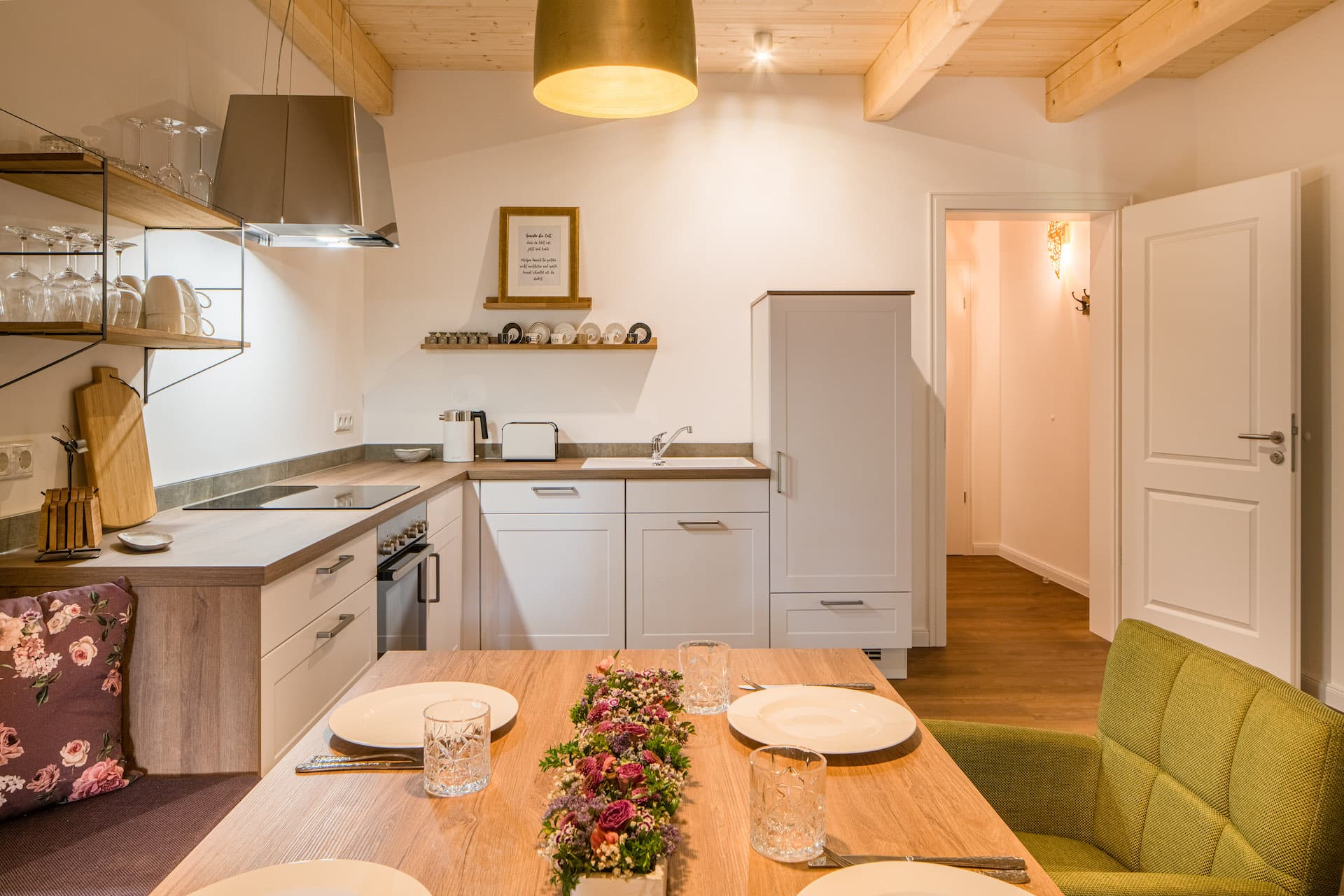 Küche in der Wohnung 5 des Heidjers Hus in Undeloh