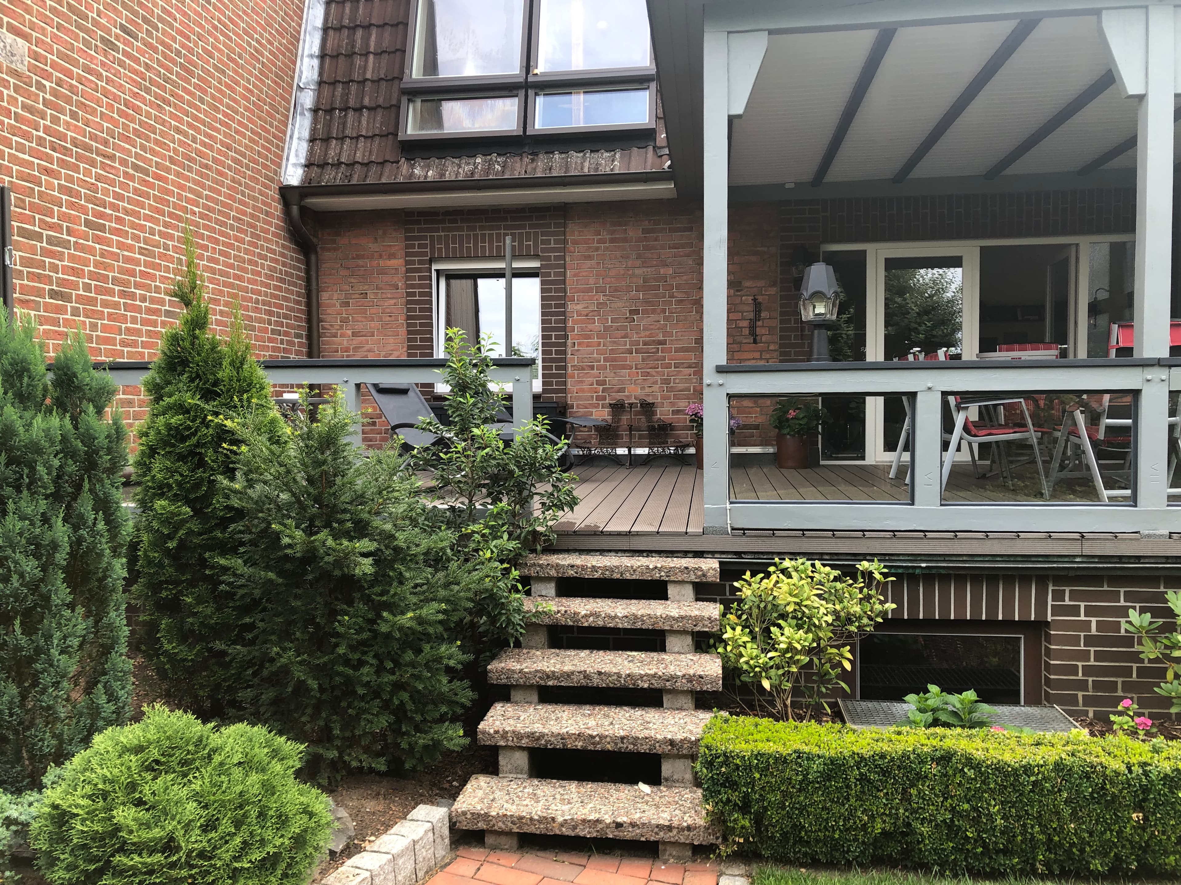 Terrasse der Ferienwohnung "Zur Weinrebe" in Ebstorf