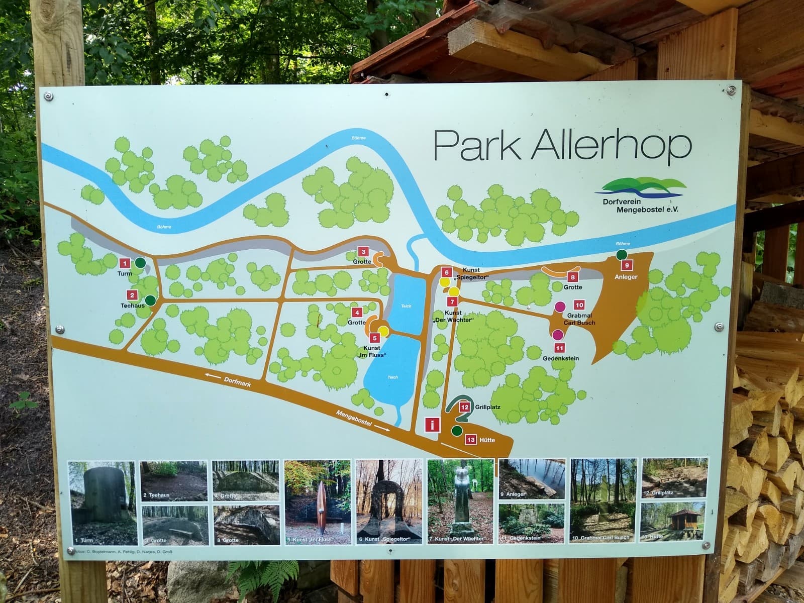 Park Allerhop: Parkübersichtstafel