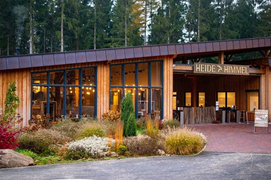 eingang, haus, restaurant, bäume, baumwipfelpfad, weg