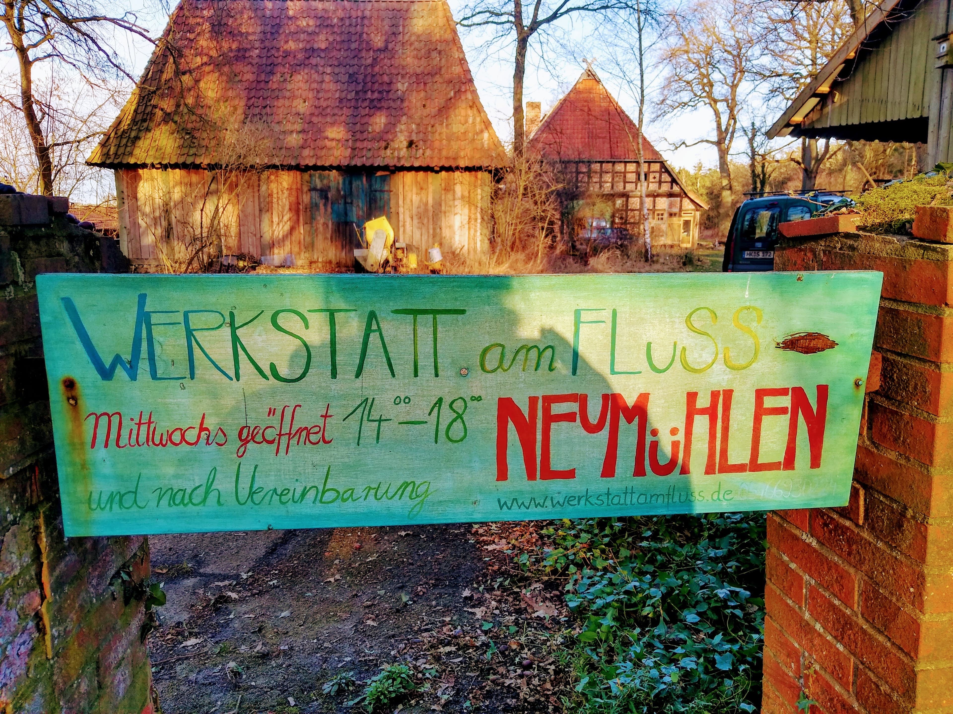Werkstatt in Neumühlen am Fluss an der Wassermühlen-Route um Walsrode