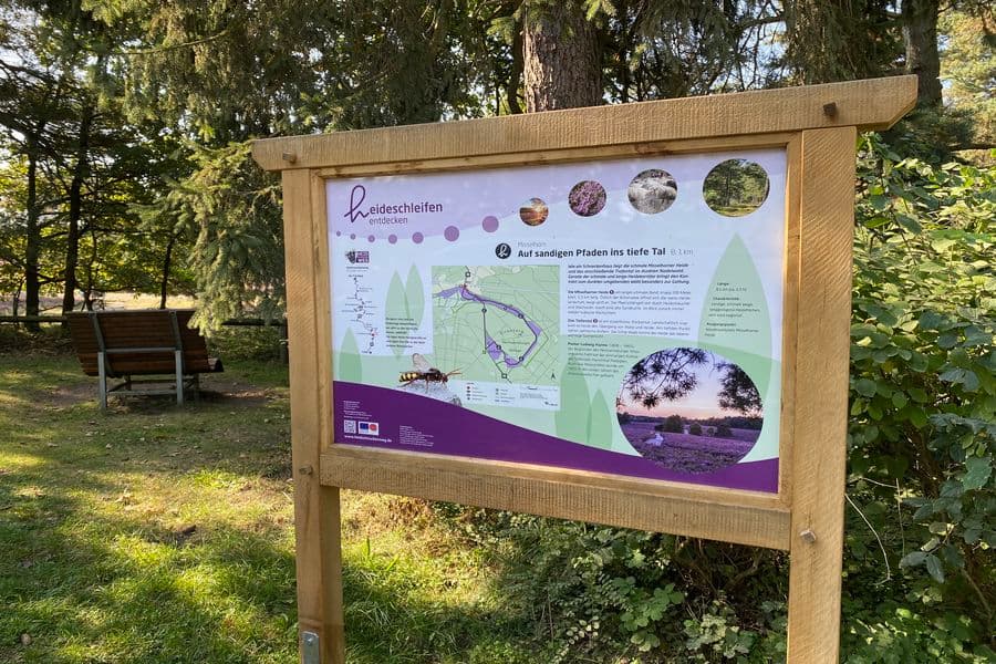 Heideschleife Misselhorner Heide Informationstafel Hermannsburg Rundwanderweg