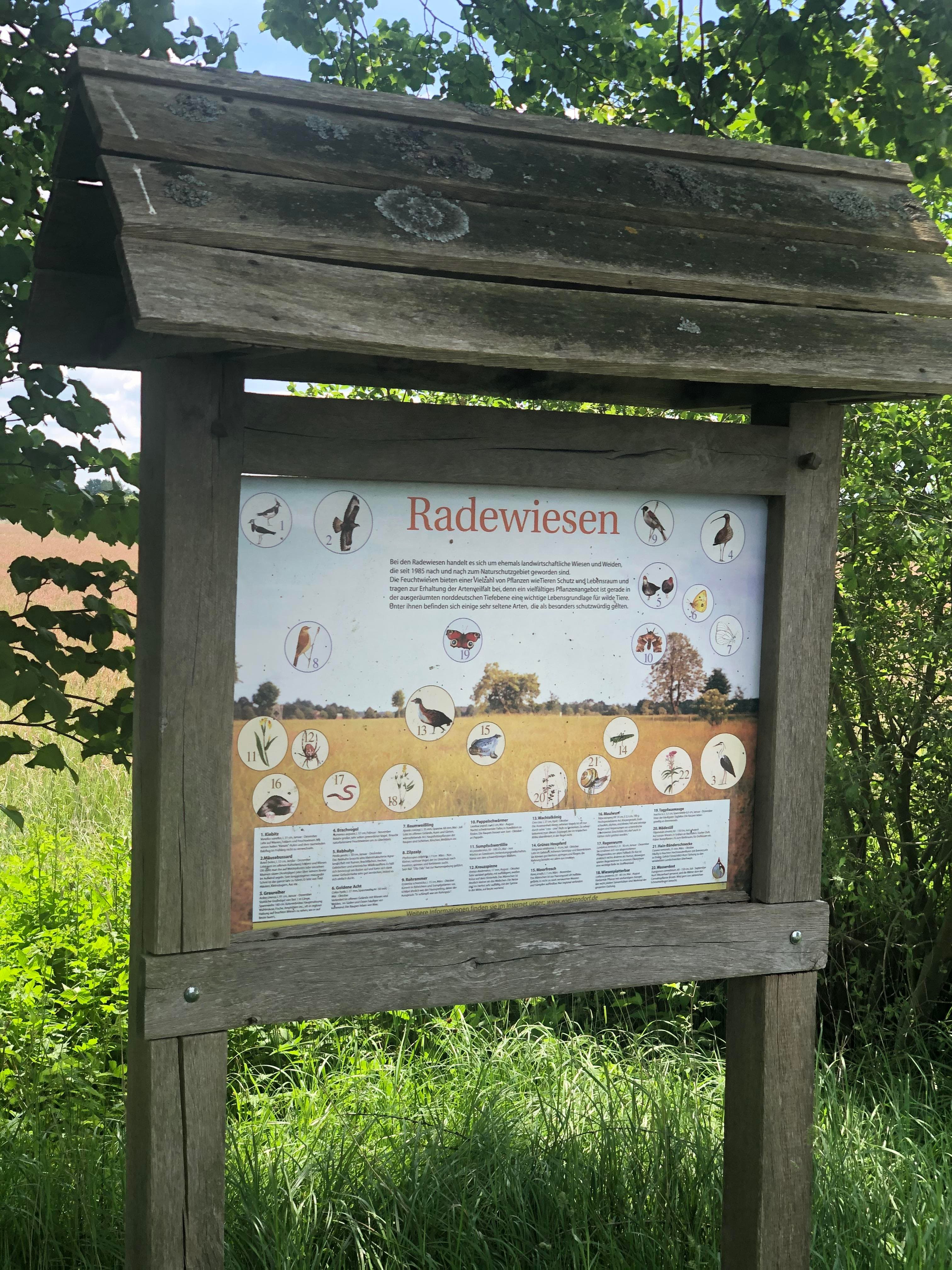 Radewiesen Rundgang Schild