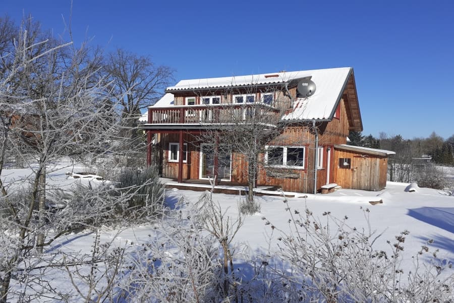 Winter am Ferienhaus Am Wegesrand Müden Örtze