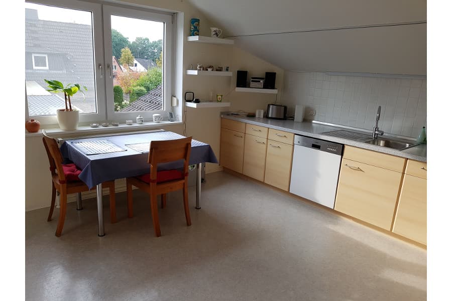 Küchentisch in der Sonnigen Ferienwohnung im Waldwinkel in Jesteburg