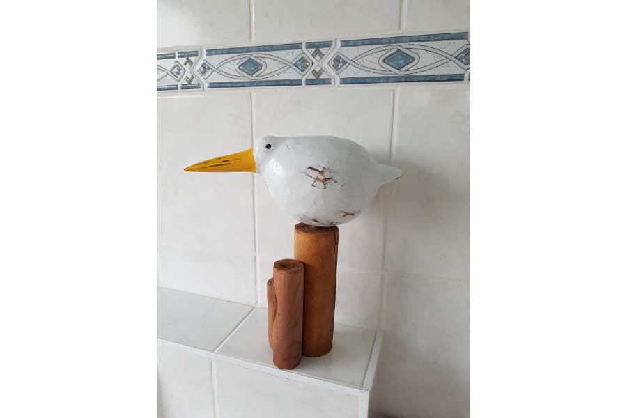 Deko im Bad der Sonnigen Ferienwohnung im Waldwinkel in Jesteburg