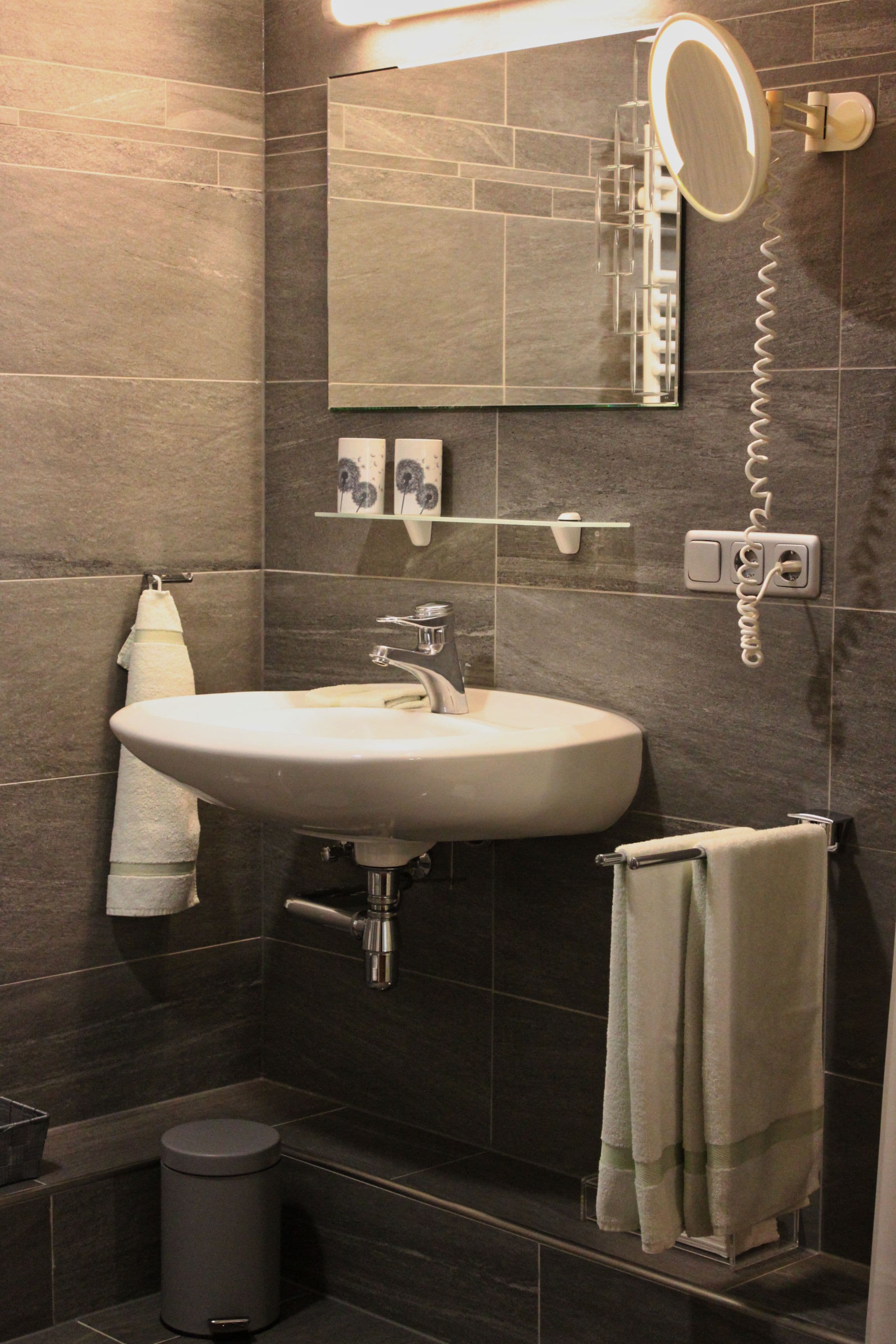 Dusche in dem Heidezauber Apartment in Undeloh