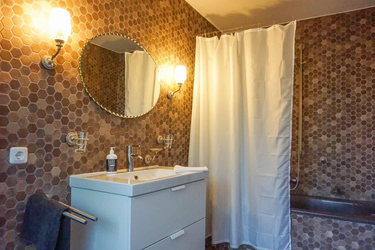 Badezimmer in der Ferienwohnung Nina in Egestorf