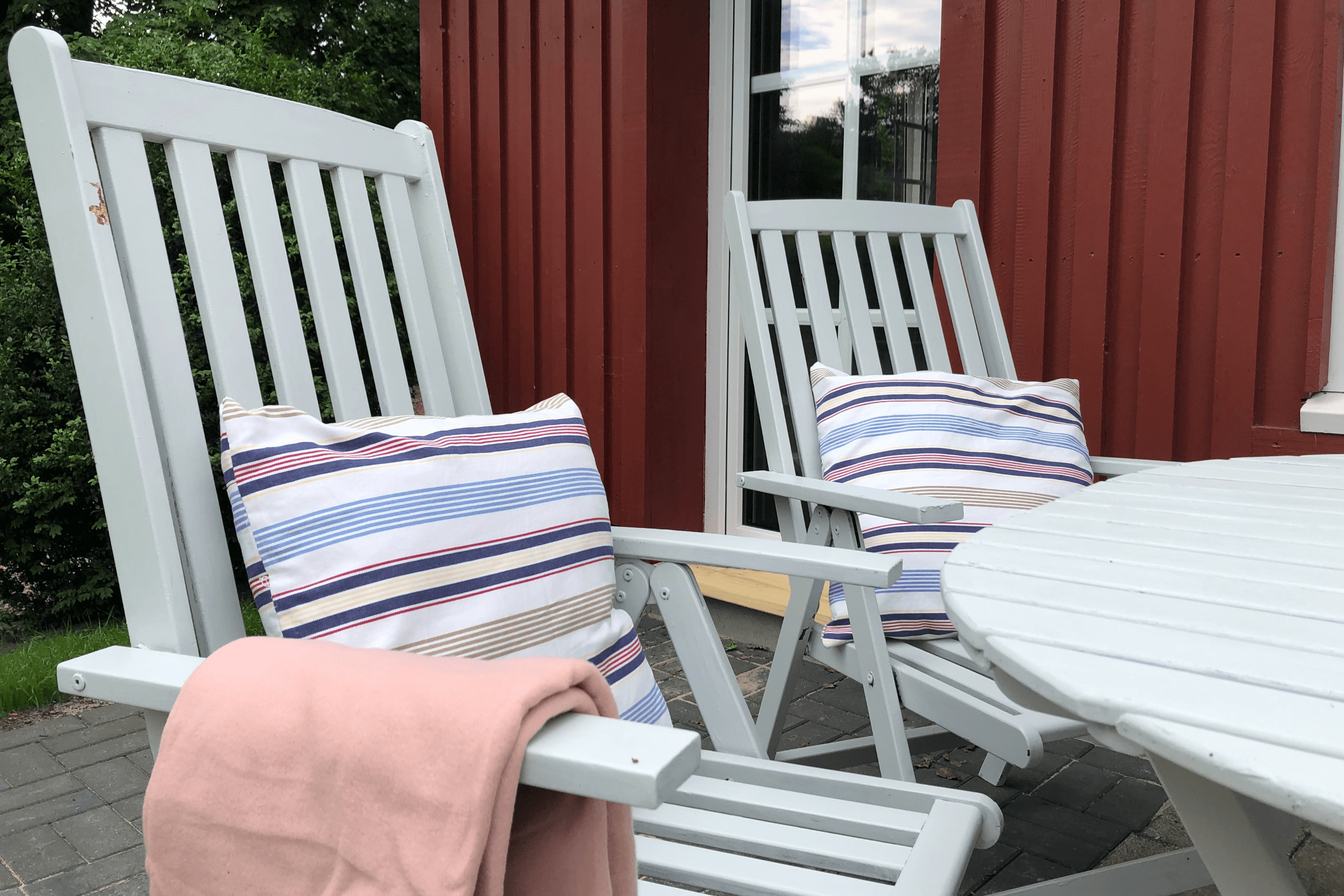 Terrasse des Ferienhauses Lütt hus in Wietze