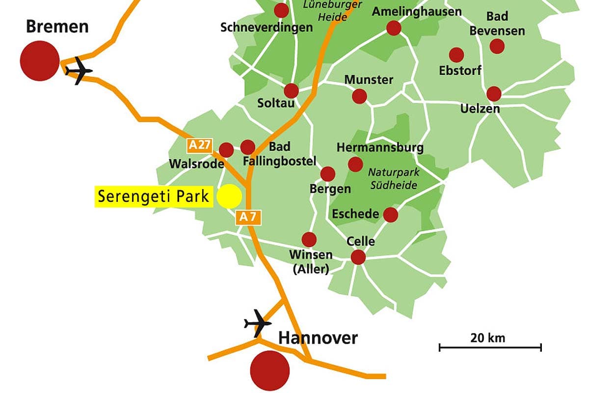 Günstige Übernachtung nahe Serengeti Park Hodenhagen | Lüneburger Heide